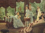 James Tissot In The Conservatory (Rivals) (nn01) Spain oil painting artist